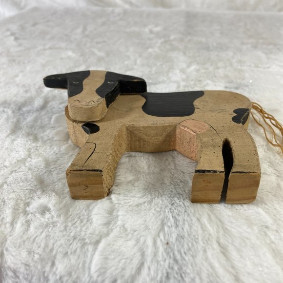 Wood handmade Country Folk Art Cow Shelf Sitter Farmhouse decor - Picture 3 of 8